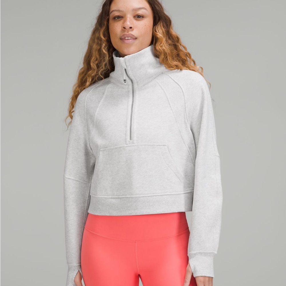 Scuba oversize funnel neck, half zip
